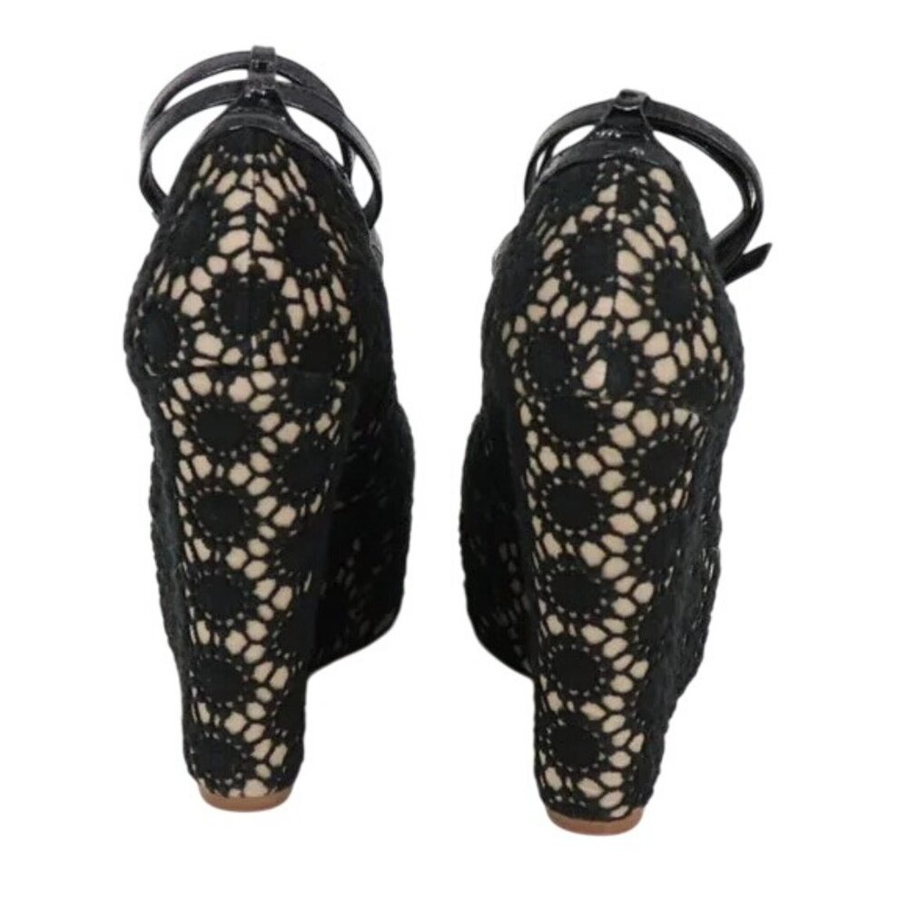 Free People Farylrobin Cambridge Crochet y2k Platform Wedge Mary Janes - Picture 4 of 6